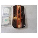 Wood Inlaid 7" Detailed Cribbage Game Board