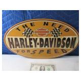 Oval HARLEY 18" NeedForSpeed Tin ManCave Sign