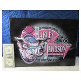 HARLEY 17"x12" Tin ManCave BOUNDRIES Sign Decor