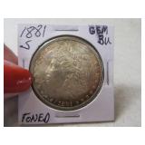 1881s Toned Morgan Silver Dollar Beautiful