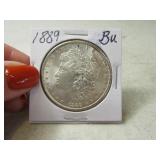1889 Morgan Silver Dollar Coin BU Nice
