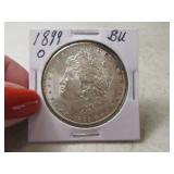 1899o BU Morgan Silver Dollar Coin toning NICE