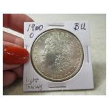 1900o Lightly Toned Morgan Silver Dollar Coin slev