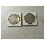 1881o & 1901s Morgan Silver Dollar Coins