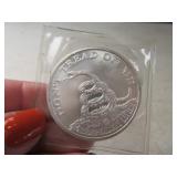 1oz Silver Slug Coin DONT TREAD ON ME