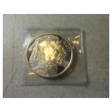 1oz Troy Silver INDIAN HEAD Embossed Ingot Slug