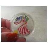 2000 Silver Walking Liberty 1$ Coin Colorized