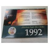 1992 American Eagle Silver Dollar Coin on sleeve