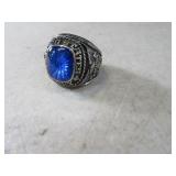 US NAVY Sz8.5 Ring w/ Blue Stone Jostens