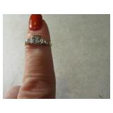 18kt Gold & Diamond sz3.5 PinkyType Vtg Ring