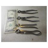 Lot (4) Mini Hand Adjustable Wrenches Tools