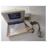 Lot (2) Vintage Womens Necklace Watches Bulova etc