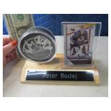 CO AVS Signed Puck & Card SET "Peter Budaj"