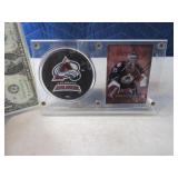 Patrick Roy CO AVS Desktop Card/Puck Display SET