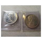 1964 & 1965 Canadian One Dollar Coin