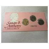 3pc Susan B. Anthony 1980PDS Collector SET