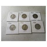 Lot (6) 1930 Standing Liberty Silver Quarters