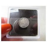 1851 Seated Liberty silver Dime in case