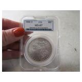 MS67 Graded 1880o Morgan Silver Dollar Coin