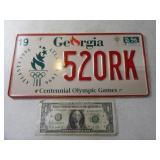 1996 Georgia Cent. Olympic Games License Plate
