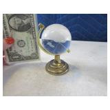 Glass 4" Modern Globe Desk Decor