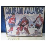 1996 Sakic Roy Hejduk Framed Poster CO AVS