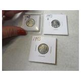 1943 1943d 1943s (3) UNCirculated Cents Pennies