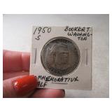 1950s BOOKER T WASHINGTON silver Half Dollar