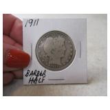 1911 Barber silver Half Dollar