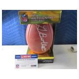 Signed BRONCOS Game Football w/ paper