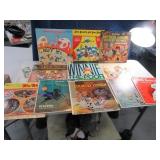 Lot (11) Vintage Vinyl Kids Albums Smurfs Disney