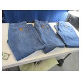 Lot (3) CARHARTT sz34x30 Blue Jeans 2of2