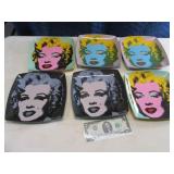Poly 6pc MARILYN MONROE 8" Plate Set