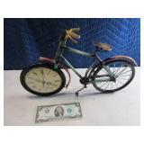 15" Metal Bicycle Modern Clock Decor