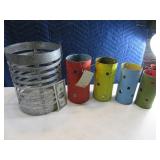 Lot New Metal Bucket Type Decor Art