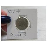 1955 DoverS Nickel Coin sleeved