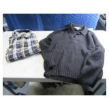 New lot(2) Mens szMD Columbia Shirt & Sweater