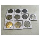 Lot (10) $1 Eisenhower Dollar Coins w/ Bicentennil