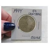 1944 silver 50 Centavos US Coin sleeved