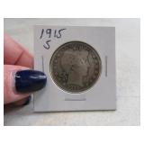 1915s Barber Head silver Half Dollar Coin