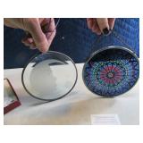 Lot (2) Glass 6" Designed Sun Catcher Hangers