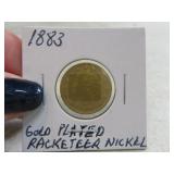 Authentic GoldPlated 1883 Racketeer Nickel