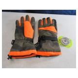 Mens L/XL Camo/Orange Gloves & Bauer Compass