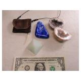 Lot Rocks~Minerals & Leather Mini Bag