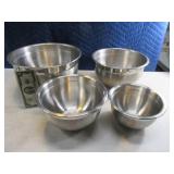 WolfgangPuck 4pc Stainless Nesting Mixing Bowl SET