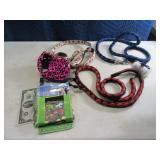 LOT Doggie Dog Walking Leashes & the like