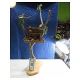 Cute 24"ish Wooden Bird House Decor Floor Figure