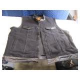 Black Denim Mens sz3XL Milwaukee Jacket Vest