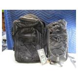 Lot (2) Quality Compact Backpacks 1water