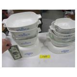 Lot (11pcs) CorningWare Kitchen Bakeware Asst
